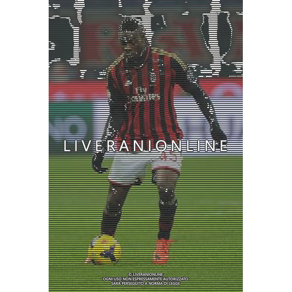 Milano 22-01-2014 TIM Cup - Coppa Italia quarti di finale Stadio Giuseppe Meazza - San Siro Milan - Udinese nella foto Mario Balotelli (Milan) foto Roberto Garavaglia - ag. Aldo Liverani sas