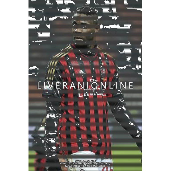 Milano 22-01-2014 TIM Cup - Coppa Italia quarti di finale Stadio Giuseppe Meazza - San Siro Milan - Udinese nella foto Mario Balotelli (Milan) foto Roberto Garavaglia - ag. Aldo Liverani sas