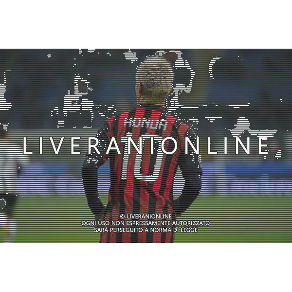 Milano 22-01-2014 TIM Cup - Coppa Italia quarti di finale Stadio Giuseppe Meazza - San Siro Milan - Udinese nella foto Keisuke Honda (Milan) foto Roberto Garavaglia - ag. Aldo Liverani sas