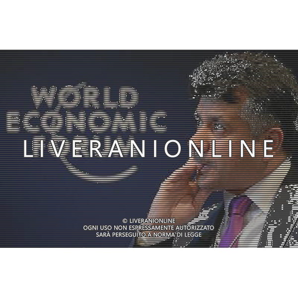 DAVOS/SWITZERLAND, 22JAN14 - Kamal Bin Ahmed Mohammed, Acting Chief Executive, Bahrain Economic Development Board, Bahraincatpured reflects during the session \'The Arab World Context\' at the Annual Meeting 2014 of the World Economic Forum at the congress centre in Davos, January 22, 2014. WORLD ECONOMIC FORUM/swiss-image.ch/Photo Michael Buholzer Â©Photoshot/Ag. Aldo Liverani s.a.s.-Only Italy-Editorial Use Only