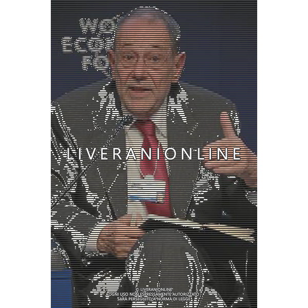 DAVOS/SWITZERLAND, 22JAN14 - Javier Solana, President, ESADEgeo - Center for Global Economy and Geopolitics, Spain; Global Agenda Council on Europe is captured during the session \'The Global Security Context\' at the Annual Meeting 2014 of the World Economic Forum at the congress centre in Davos, January 22, 2014. WORLD ECONOMIC FORUM/swiss-image.ch/Photo RÃ©my Steinegger Â©Photoshot/Ag. Aldo Liverani s.a.s.-Only Italy-Editorial Use Only