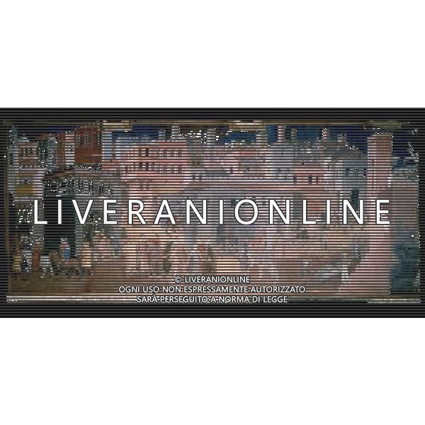 Siena nella foto: Palazzo Pubblico-Gli Effetti del Buon Governo in Citta\'-Ambrogio Lorenzetti Edizioni Giusti/Ag.Aldo Liverani