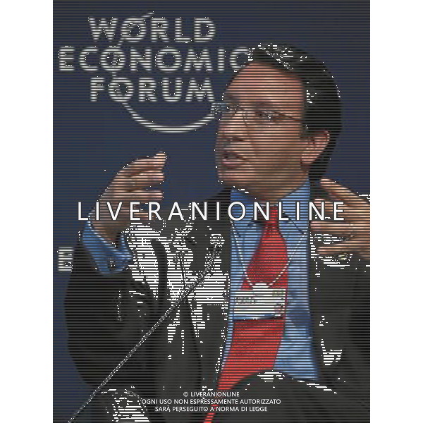 DAVOS/SWITZERLAND, 22JAN14 - Augie K. Fabela II, Co-Founder and Chairman Emeritus, VimpelCom, Netherlands is captured during the session \'The Big Brother Problem\' at the Annual Meeting 2014 of the World Economic Forum at the congress centre in Davos, January 22, 2014. WORLD ECONOMIC FORUM/swiss-image.ch/Photo Michael Buholzer Â©Photoshot/Ag. Aldo Liverani s.a.s.-Only Italy-Editorial Use Only