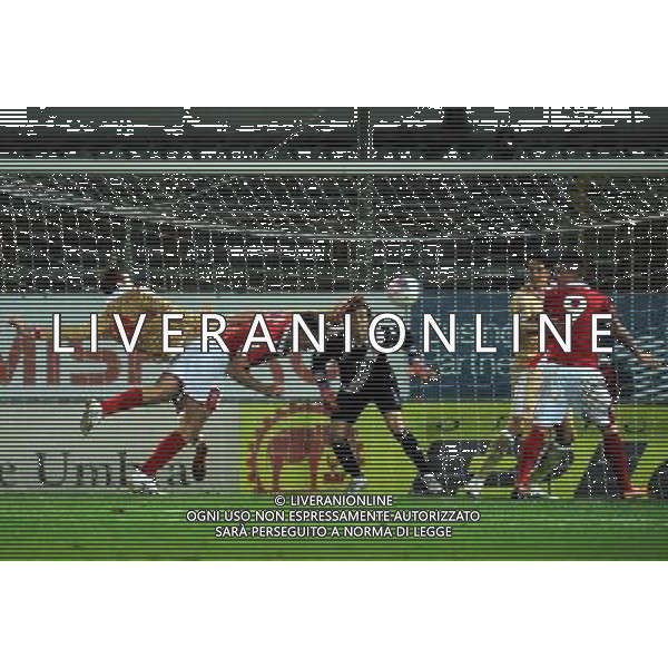 PERUGIA GROSSETO LEGA PRO 24-01-2014 NELLA FOTO GOL LEONARDO MASSONI FOTO SETTONCE-AG ALDOL IVERANI SAS