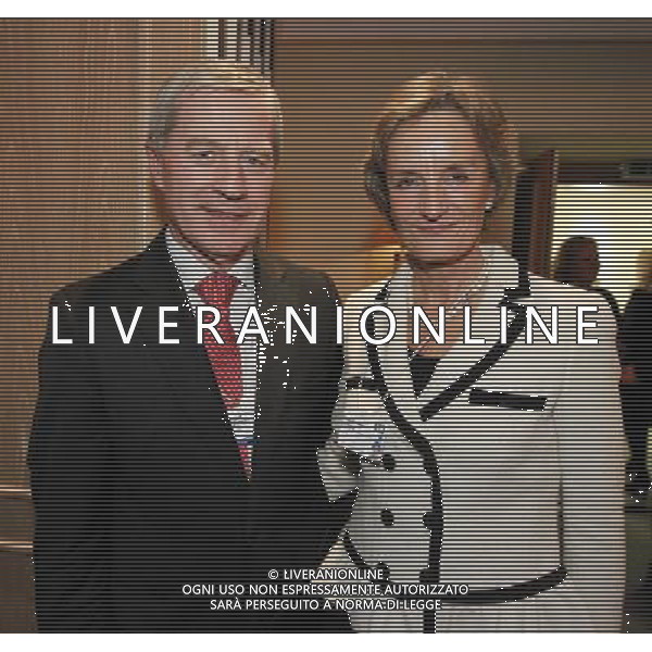 World Economic Forum 2014 Davos on Thursday, 23.01.2014 with Deutsche Bank CEO Juergen Fitschen and wife Friederike Lohse ©Photoshot/Ag. Aldo Liverani s.a.s.-Only Italy-Editorial Use Only