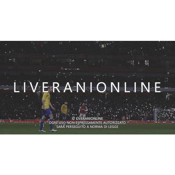 (140125) -- LONDON, Jan. 25, 2014 () -- Thousands of fans of both clubs put lights on their phones when some of the floodlights went in the first half during FA Cup Fourth Round match between Arsenal and Coventry City at Emirates Stadium in London, Britain on Jan. 24, 2014. Arsenal won 4-0. (/Wang Lili) FOR EDITORIAL USE ONLY. NOT FOR SALE FOR MARKETING OR ADVERTISING CAMPAIGNS. NO USE WITH UNAUTHORIZED AUDIO, VIDEO, DATA, FIXTURE LISTS, CLUBLEAGUE LOGOS OR LIVE SERVICES. ONLINE IN-MATCH USE LIMITED TO 45 IMAGES, NO VIDEO EMULATION. NO USE IN BETTING, GAMES OR SINGLE CLUBLEAGUEPLAYER PUBLICATIONS. AG ALDO LIVERANI SAS ONLY ITALY