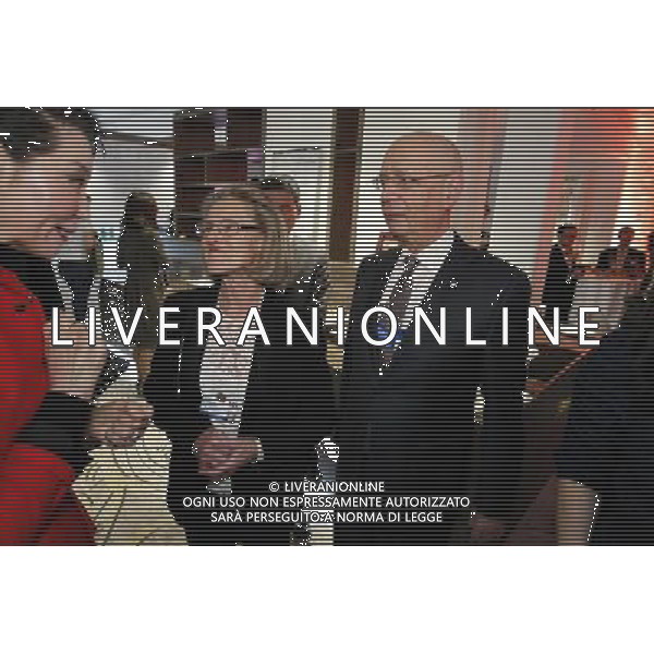 World Economic Forum 2014 Davos with WEF Founder Klaus Schwab and Wife Hilde at the Korean Night at Hotel Steigenberger Davos on Wednesday, 21.01.2014 AG ALDO LIVERANI SAS ONLY ITALY