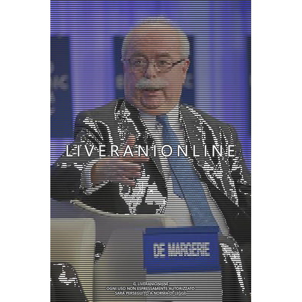Christophe de Margerie, Chairman and Chief Executive Officer, Total, France; Co-Chair of the World Economic Forum Annual Meeting 2014 speaks during the session \'The Global Agenda 2014\' at the Annual Meeting 2014 of the World Economic Forum at the congress centre in Davos, January 25, 2014. WORLD ECONOMIC FORUM/swiss-image.ch/Photo Remy Steinegger AG ALDO LIVERANI SAS ONLY ITALY
