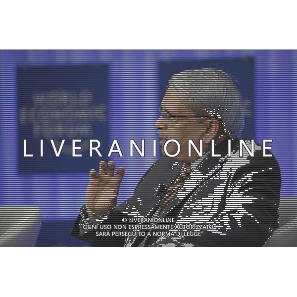 Kris Gopalakrishnan, President, Confederation of Indian Industry (CII); Vice-Chairman, Infosys, India; Co-Chair of the World Economic Forum Annual Meeting 2014 talks during the session \'The Global Agenda 2014\' at the Annual Meeting 2014 of the World Economic Forum at the congress centre in Davos, January 25, 2014. WORLD ECONOMIC FORUM/swiss-image.ch/Photo Remy Steinegger AG ALDO LIVERANI SAS ONLY ITALY