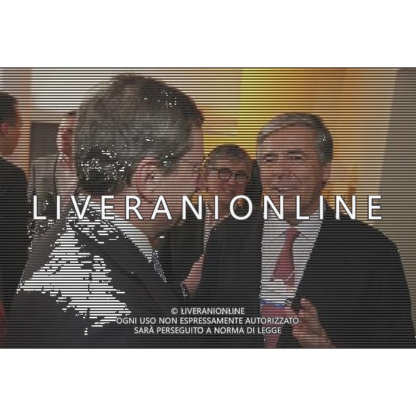 EZB President Mario Draghi talking to ex Deutsche Bank CEO Josef Ackermann World Economic Forum 2014 Davos on Thursday, 23.01.2014 AG ALDO LIVERANI SAS ONLY ITALY