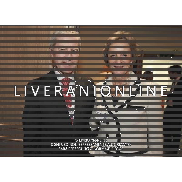 World Economic Forum 2014 Davos on Thursday, 23.01.2014 with Deutsche Bank CEO Juergen Fitschen and wife Friederike Lohse AG ALDO LIVERANI SAS ONLY ITALY