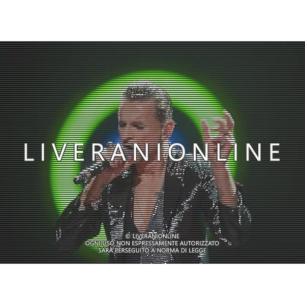Depeche Mode performing at Birmingham LG Arena, England on 27th February 2014. Lead singer Dave Gahan. ©Photoshot/Ag. Aldo Liverani s.a.s.-Only Italy-Editorial Use Only