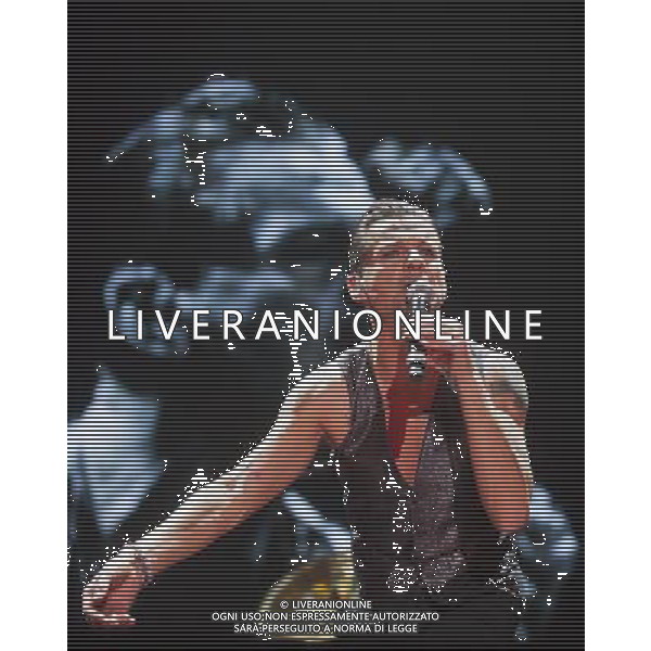 Depeche Mode performing at Birmingham LG Arena, England on 27th February 2014. Lead singer Dave Gahan. ©Photoshot/Ag. Aldo Liverani s.a.s.-Only Italy-Editorial Use Only