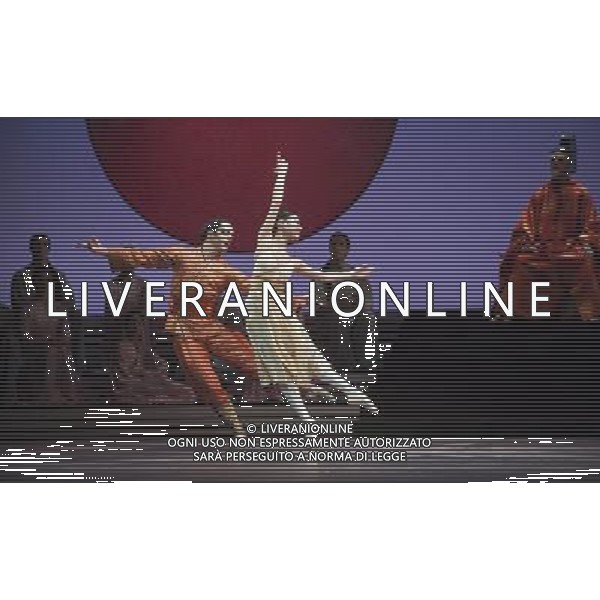 The Prince of the Pagodas, dress rehearsal on 29th January 2014 at The Lowry, Salford, England. The show will runs from 30th January - 1st February 2014 before touring the UK. David Bintley\'s ballet to Benjamin Britten\'s only commissioned ballet score was rapturously received by audiences and critics at its premiere by the National Ballet of Japan in 2011. The spectacular and imaginative costumes from War Horse designer Rae Smith bring to life the elegance and beauty of the Chrysanthemum Kingdom, and capture our imagination in the fantastical journey through the elements. AG ALDO LIVERANI SAS ONLY ITALY