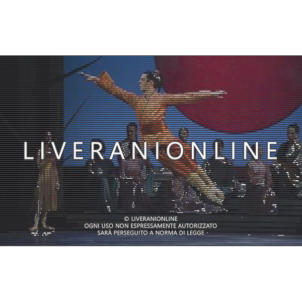The Prince of the Pagodas, dress rehearsal on 29th January 2014 at The Lowry, Salford, England. The show will runs from 30th January - 1st February 2014 before touring the UK. David Bintley\'s ballet to Benjamin Britten\'s only commissioned ballet score was rapturously received by audiences and critics at its premiere by the National Ballet of Japan in 2011. The spectacular and imaginative costumes from War Horse designer Rae Smith bring to life the elegance and beauty of the Chrysanthemum Kingdom, and capture our imagination in the fantastical journey through the elements. AG ALDO LIVERANI SAS ONLY ITALY