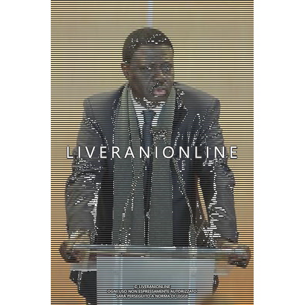 Pape Diouf -04.02.2014 - L ancien president de l OM annonce sa candidature pour les municipales a Marseille sur une liste de rassemblement Photo : Visual / Icon Sport /AGENZIA ALDO LIVERANI SAS - ITALY ONLY - Pape Diouf -04.02.2014 - L\'ex presidente della OM ha annunciato la sua candidatura per Marsiglia comunale in una lista di raduno *** Local Caption ***