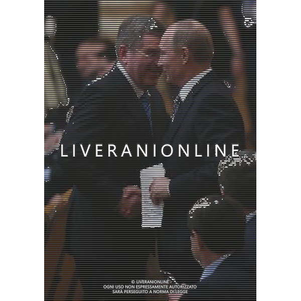 (140204) -- SOCHI, Feb. 4, 2014 () -- Russian President Vladimir Putin (R) shakes hands with International Olympic Committee (IOC) President Thomas Bach during the opening ceremony of the 126th IOC Session at the Zimny Theatre in Sochi, Russia on Feb.4, 2014. The 3-day 126th IOC Session opened on Tuesday three days ahead of the official start of the Sochi 2014 Olympic Winter Games. (/Wang Lili) ©PHOTOSHOT/AGENZIA ALDO LIVERANI SAS - ITALY ONLY - Preparativi in occasione della cerimonia di apertura delle Olimpiadi invernali del 2014, che avranno inizio il 7 febbraio a Sochi, in Russia, 4 Febbraio 2014.