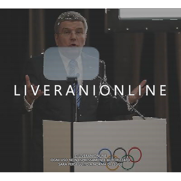 (140204) -- SOCHI, Feb. 4, 2014 () -- International Olympic Committee (IOC) President Thomas Bach addresses the opening ceremony of the 126th IOC Session at the Zimny Theatre in Sochi, Russia on Feb. 4, 2014. The 3-day 126th IOC Session opened on Tuesday three days ahead of the official start of the Sochi 2014 Olympic Winter Games. (/Wang Lili) ©PHOTOSHOT/AGENZIA ALDO LIVERANI SAS - ITALY ONLY - Preparativi in occasione della cerimonia di apertura delle Olimpiadi invernali del 2014, che avranno inizio il 7 febbraio a Sochi, in Russia, 4 Febbraio 2014.