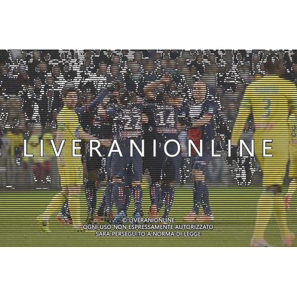 Joie PSG - Zlatan IBRAHIMOVIC - 04.02.2014 - Nantes / Paris Saint Germain - 1/2Finale Coupe de la Ligue Photo : Fred Porcu / Icon Sport AG ALDO LIVERANI SAS ONLY ITALY