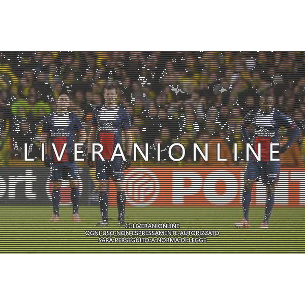 ALEX / Thiago MOTTA / Blaise MATUIDI - 04.02.2014 - Nantes / Paris Saint Germain - 1/2Finale Coupe de la Ligue Photo : Fred Porcu / Icon Sport AG ALDO LIVERANI SAS ONLY ITALY