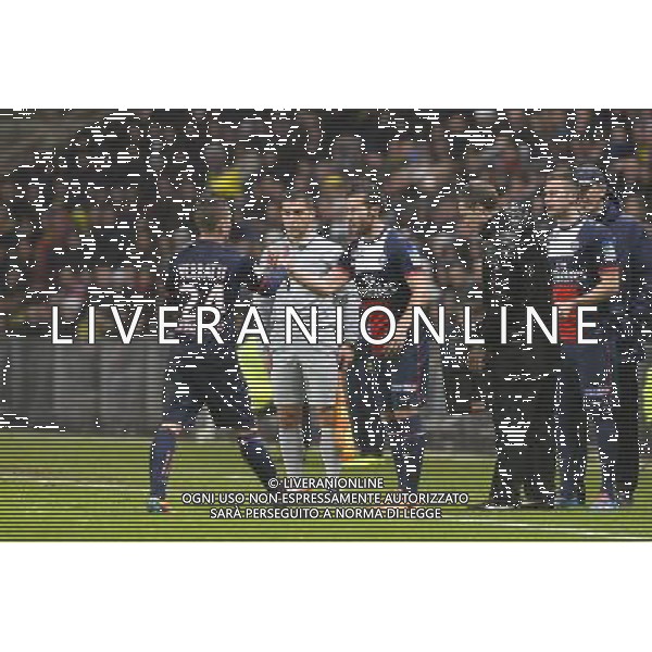 Marco VERRATTI / Yohan CABAYE - 04.02.2014 - Nantes / Paris Saint Germain - 1/2Finale Coupe de la Ligue Photo : Fred Porcu / Icon Sport AG ALDO LIVERANI SAS ONLY ITALY