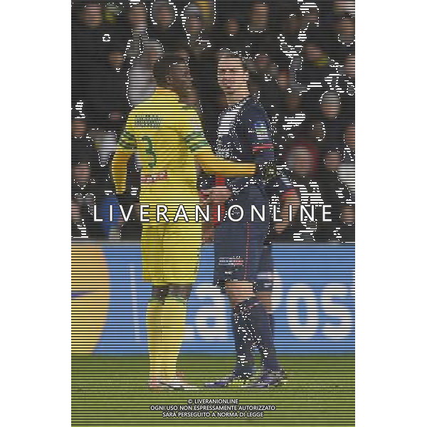 Altercation Papy DJILOBODJI / Zlatan IBRAHIMOVIC - 04.02.2014 - Nantes / Paris Saint Germain - 1/2Finale Coupe de la Ligue Photo : Fred Porcu / Icon Sport AG ALDO LIVERANI SAS ONLY ITALY