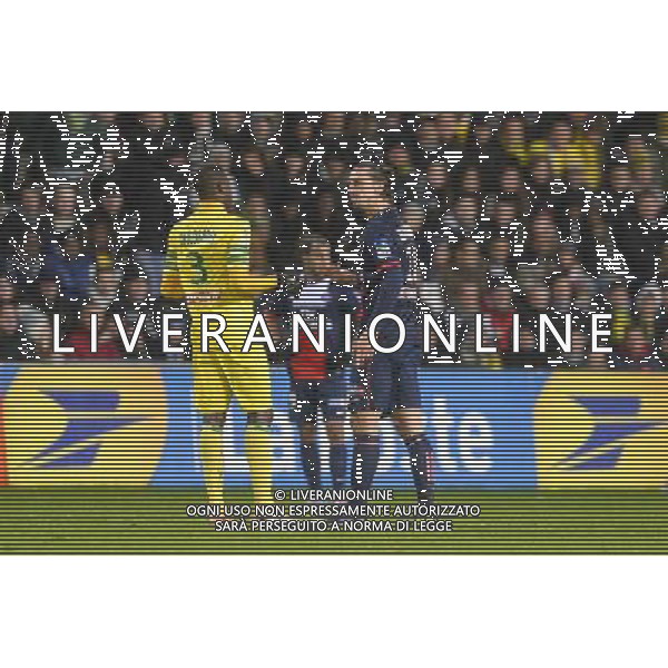 Papy DJILOBODJI / Zlatan IBRAHIMOVIC - 04.02.2014 - Nantes / Paris Saint Germain - 1/2Finale Coupe de la Ligue Photo : Fred Porcu / Icon Sport AG ALDO LIVERANI SAS ONLY ITALY