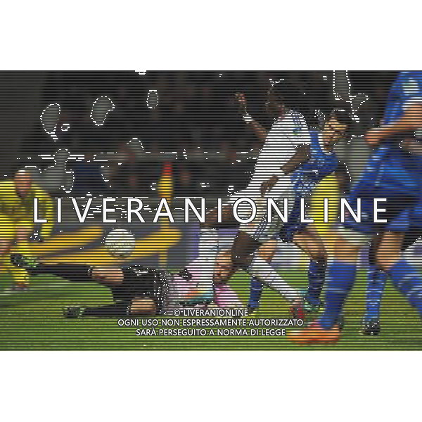 But Bafetimbi GOMIS / Mathieu DREYER - 05.02.2014 - Lyon / Troyes - 1/2Finale Coupe de la Ligue Photo : Jean Paul Thomas / Icon Sport AG ALDO LIVERANI SAS ONLY ITALY