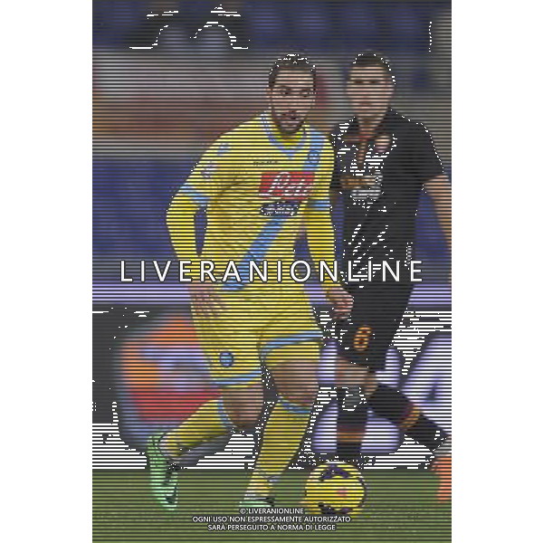 Roma - 05/02/2014 - Stadio Olimpico - TIM CUP 2013-2014 - semifinale andata - Roma vs Napoli - nella foto: Gonzalo Higuain / Ph. Fabrizio Corradetti - Ag. Aldo Liverani Sas
