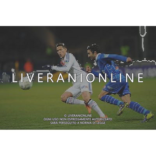 Mehdi ZEFFANE / Fahid BEN KHALFALLAH - 05.02.2014 - Lyon / Troyes - 1/2Finale Coupe de la Ligue Photo : Jean Paul Thomas / Icon Sport AG ALDO LIVERANI SAS ONLY ITALY