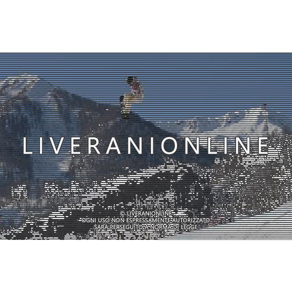 (140206) -- SOCHI, Feb. 6, 2014 () -- Sage Kotsenburg of the United States competes during the men\'s snowboard slopestyle qualification at the Rosa Khutor Extreme Park in Sochi 2014 Olympic Winter Games in Sochi, Feb. 6, 2014. (/Li Gang) ©photoshot/AGENZIA ALDO LIVERANI SAS - ITALY ONLY - 22mi Giochi Olimpici Invernali Olimpiadi di Sochi, Russia 6 febbraio 2014