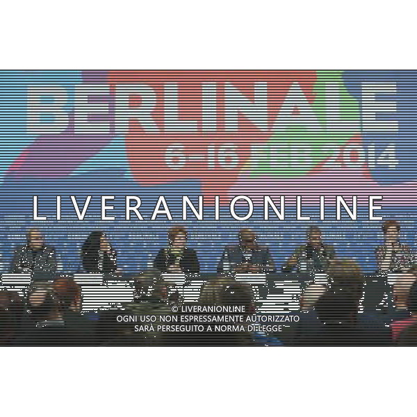 (140207) -- BERLIN, Feb. 7, 2014 () -- Director Rachid Bouchareb (2nd R) attends a press conference to promote the movie \'Two Men in Town\' at the 64th Berlin International Film Festival in Berlin, Germany, on Feb. 7, 2014. (/Zhang Fan) (jl) AG ALDO LIVERANI SAS ONLY ITALY