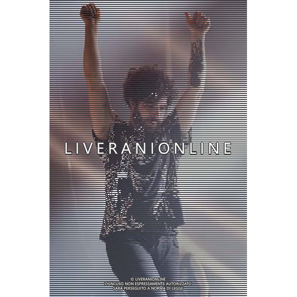 Yannis Philippakis of Rock band Foals performs live at Manchester Apollo, 7th February 2014. AG ALDO LIVERANI SAS ONLY ITALY