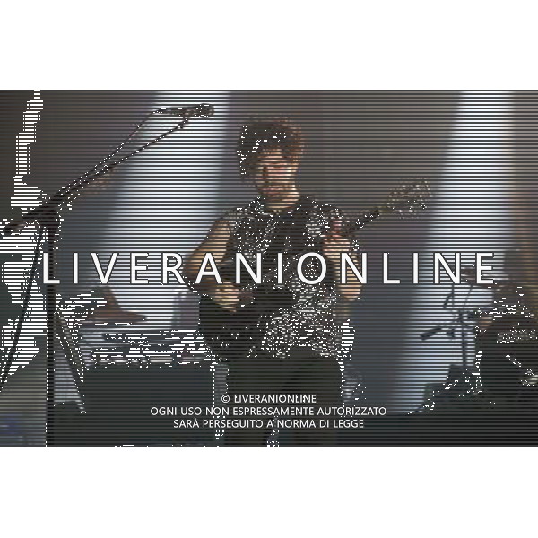 Yannis Philippakis of Rock band Foals performs live at Manchester Apollo, 7th February 2014. AG ALDO LIVERANI SAS ONLY ITALY