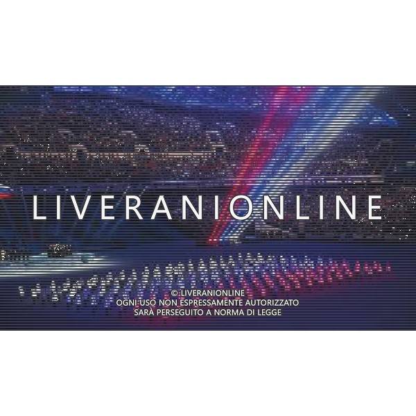 07.02.2014, Olympiastadion Fischt, Adler, RUS, Sochi 2014, ErÃ¶ffnungsfeier der XXII. Olympischen Winterspiele, im Bild Showprogramm - Russische Flagge aus LED Lichtern // Show program - Russian flag made â€‹â€‹of LED lights from marshalls during the Opening Ceremony of the Olympic Winter Games Sochi 2014 at the Fisht Olympic Stadium in Adler, Russia on 2014/02/07. EXPA Pictures Â© 2014, PhotoCredit: EXPA/ Johann Groder Â©PHOTOSHOT/AGENZIA ALDO LIVERANI SAS - ITALY ONLY - Cerimonia di apertura dei 22mi Giochi Olimpici Invernali Olimpiadi di Sochi, Russia 7 febbraio 2014