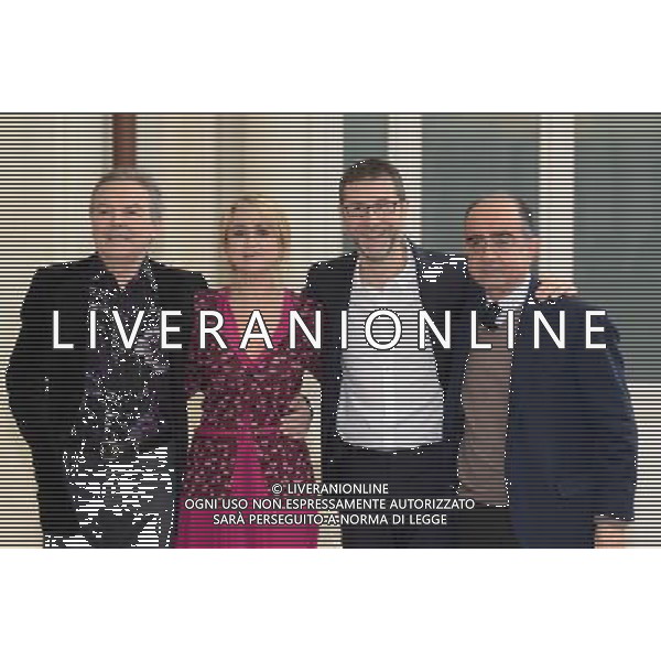 Presentazione della 64ma Edizione del Festival di SanRemo 10 febbraio 2014 nella foto Luciana Littizzetto Fazio Fazio e Giancarlo Leone ©Gazzaniga/AGENZIA ALDO LIVERANI SAS