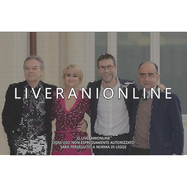 Presentazione della 64ma Edizione del Festival di SanRemo 10 febbraio 2014 nella foto Luciana Littizzetto Fazio Fazio e Giancarlo Leone ©Gazzaniga/AGENZIA ALDO LIVERANI SAS