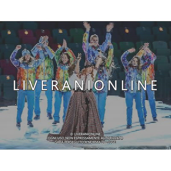 07.02.2014, Olympiastadion Fischt, Adler, RUS, Sochi 2014, ErÃ¶ffnungsfeier der XXII. Olympischen Winterspiele, im Bild das russische Pop-Duo t.A.T.u. // the Russian pop duo t.A.T.u. during the Opening Ceremony of the Olympic Winter Games Sochi 2014 at the Fisht Olympic Stadium in Adler, Russia on 2014/02/07. EXPA Pictures Â© 2014, PhotoCredit: EXPA/ Johann Groder Â©PHOTOSHOT/AGENZIA ALDO LIVERANI SAS - ITALY ONLY - Cerimonia di apertura dei 22mi Giochi Olimpici Invernali Olimpiadi di Sochi, Russia 7 febbraio 2014