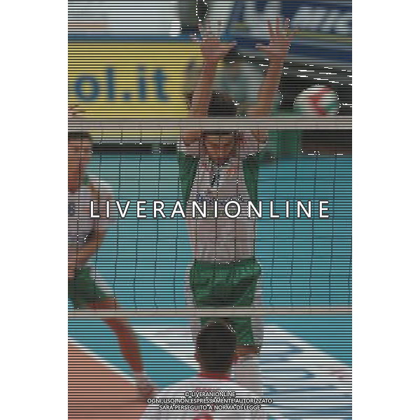 CUNEO 12/11/04 CAMPIONATO DI PALLAVOLO SERIE A1 TIM 2004/05 BREBANCA CUNEO-COPRA PIACENZA NELLA FOTO GODOY FILHO GILBERTO AMAURI PH GIGI ARCAINI/AG.ALDO LIVERANI