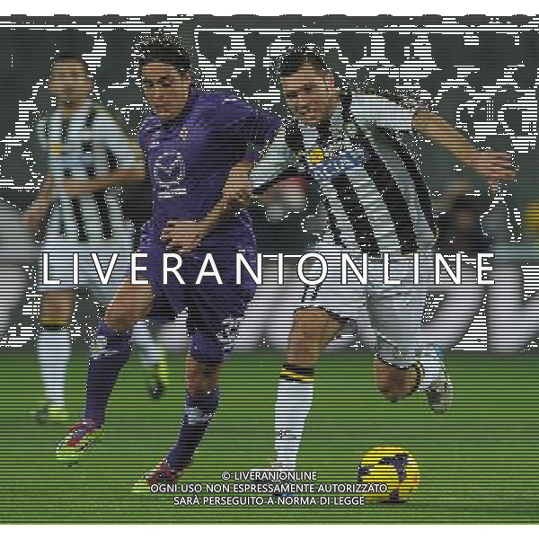 Coppa Italia TIM Cup 2013/2014 Semifinale Ritorno Firenze - 11.02.2014 Fiorentina-Udinese Nella Foto:domizzi matri /Ph.Vitez-Ag. Aldo Liverani