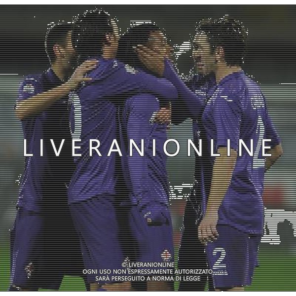 Coppa Italia TIM Cup 2013/2014 Semifinale Ritorno Firenze - 11.02.2014 Fiorentina-Udinese Nella Foto:cuadrado esulta /Ph.Vitez-Ag. Aldo Liverani