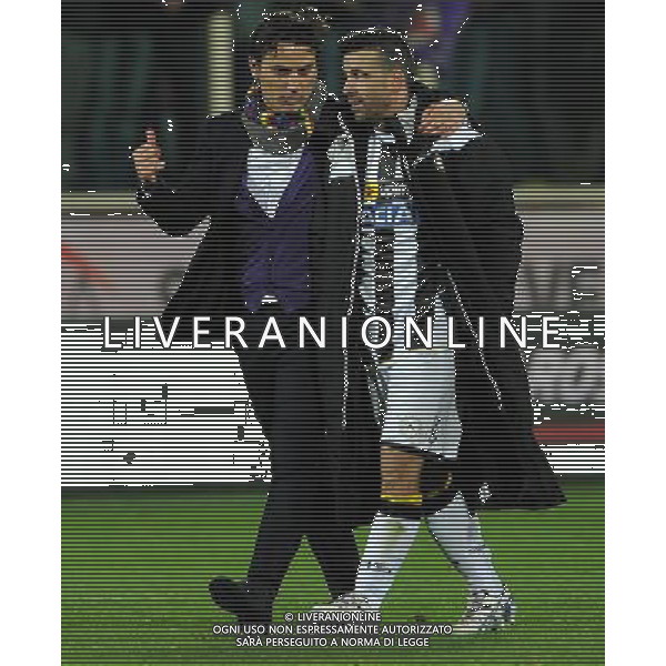 Coppa Italia TIM Cup 2013/2014 Semifinale Ritorno Firenze - 11.02.2014 Fiorentina-Udinese Nella Foto:montella consola di natale a fine partita /Ph.Vitez-Ag. Aldo Liverani