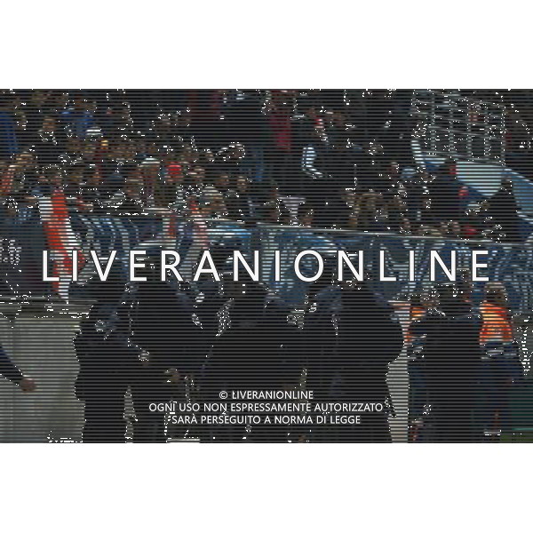 supporters cannes - 11.02.2014 - Cannes / Montpellier - 8eFinale Coupe de France 2013/2014 Photo : Olivier Anrigo / Icon Sport AG ALDO LIVERANI SAS ONLY ITALY