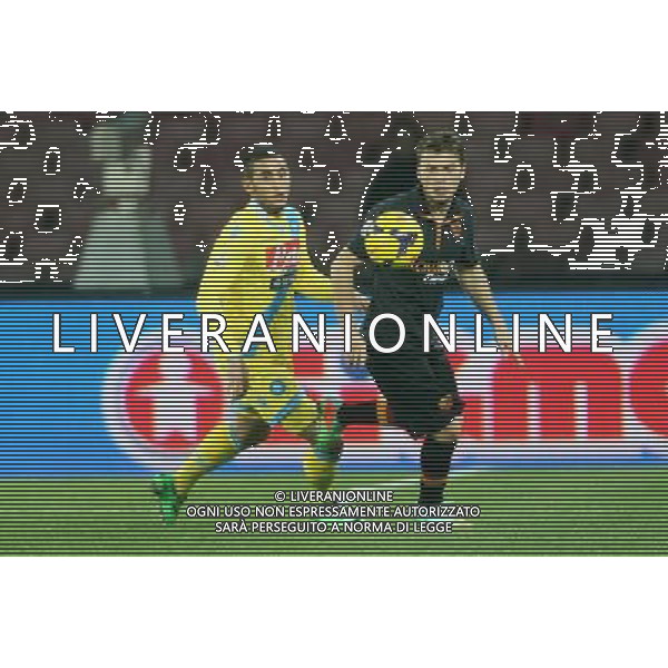 NAPOLI - ROMA SEMIFINALE DI RITORNO COPPA ITALIA TIM CUP 12 FEBBRAIO 2014 NELLA FOTO: GHOULAM, LJAJIC ©MOSCA/AGENZIA ALDO LIVERANI SAS