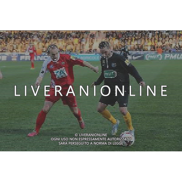 Thibault GIRESSE - 12.02.2014 - Ile Saint Rousse / Guingamp - 1/8emeFinale Coupe de France Photo : Jean Pierre Belzit / Icon Sport AG ALDO LIVERANI SAS ONLY ITALY