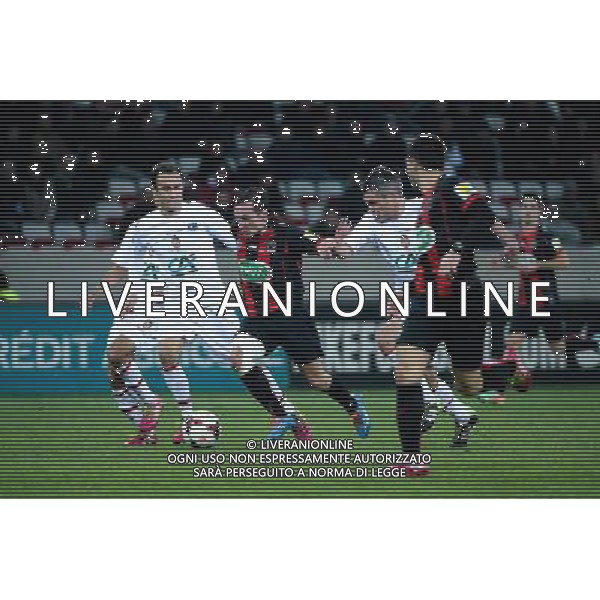 Ricardo CARVALHO / Eric BAUTHEAC - 12.02.2014 - Nice / Monaco - 1/8emeFinale Coupe de France - Photo : Olivier Anrigo / Icon Sport AG ALDO LIVERANI SAS ONLY ITALY
