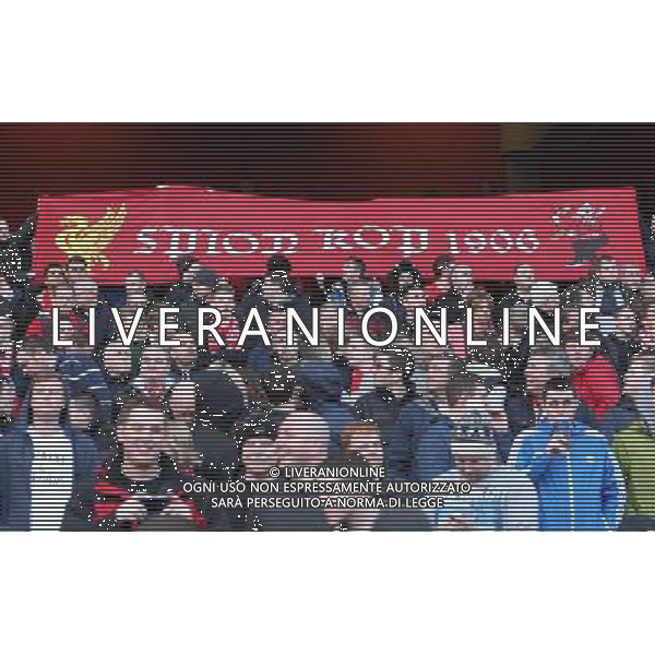 Liverpool Banner Photo by Kieran Galvin/CameraSport Football - FA Challenge Cup Fifth Round - Arsenal v Liverpool - Sunday 16th February 2014 - Emirates Stadium - London © CameraSport - 43 Linden Ave. Countesthorpe. Leicester. England. LE8 5PG - Tel: +44 (0) 116 277 4147 - admin@camerasport.com - www.camerasport.com AG ALDO LIVERANI SAS ONLY ITALY