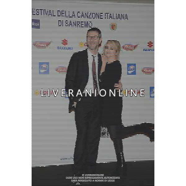 Conferenza Stampa del 64mo Festival della canzone di Sanremo (im) 17 febbraio 2014 Nella foto: Fabio Fazio con Luciana Littizzetto ©Gazzaniga/AGENZIA ALDO LIVERANI SAS