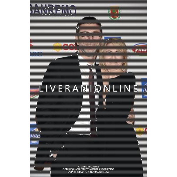 Conferenza Stampa del 64mo Festival della canzone di Sanremo (im) 17 febbraio 2014 Nella foto: Fabio Fazio con Luciana Littizzetto ©Gazzaniga/AGENZIA ALDO LIVERANI SAS