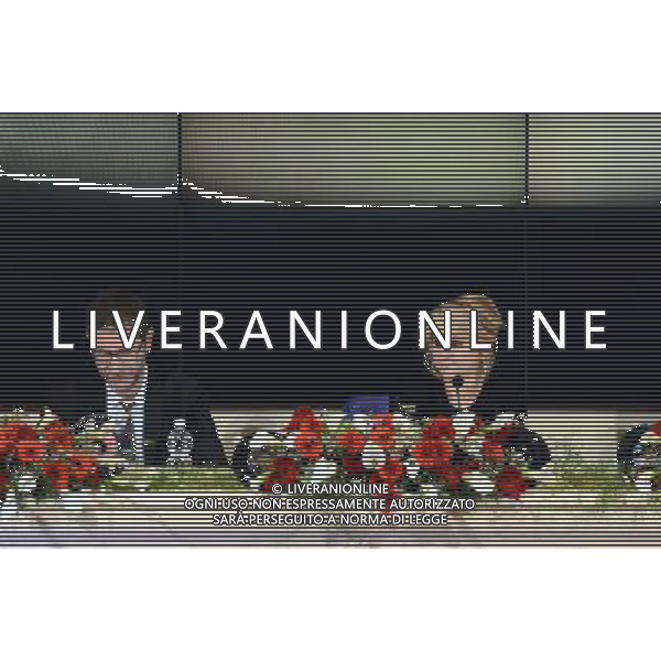 Conferenza Stampa del 64mo Festival della canzone di Sanremo (im) 17 febbraio 2014 Nella foto: Fabio Fazio con Luciana Littizzetto ©Gazzaniga/AGENZIA ALDO LIVERANI SAS